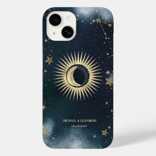 Hemels Gouden Zon, Maan, Sterren Nachtelijke Hemel Case-Mate iPhone 14 Hoesje