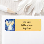 Hemels handgeschilderde engel etiket (Insitu)