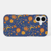 Hemels handgetekend patroon -  iPhone 16 hoesje (Achterkant horizontaal)
