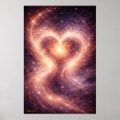 Hemels Hart – Abstracte Kosmische Liefdeskunst Poster (Voorkant)