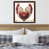 "Hemels Hart van Liefde" Canvas Afdruk (Insitu (Slaapkamer))