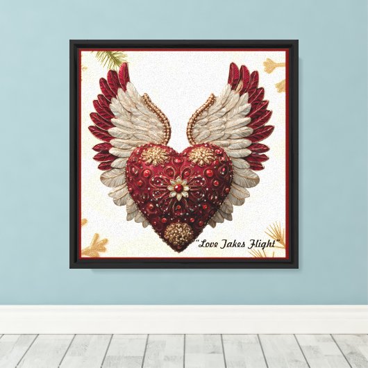 "Hemels Hart van Liefde" Canvas Afdruk (Insitu (Houten vloer))