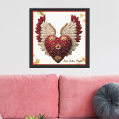 "Hemels Hart van Liefde" Canvas Afdruk (Insitu (Woonkamer))