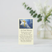 Hemels Hemel Sympathie Gebed Kaart Visitekaartje (Staand voorkant)