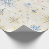 Hemels Kerstcadeaupapier van saffier Cadeaupapier (Hoek)