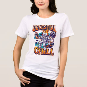 Hemels Koele Ruimte Hond Astronaut Grafische T-Shi Tri-Blend Shirt