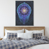 Hemels kompas Mandala Canvas Afdruk (Insitu (Slaapkamer))