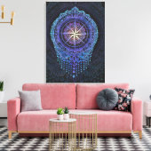 Hemels kompas Mandala Canvas Afdruk (Insitu (Woonkamer))