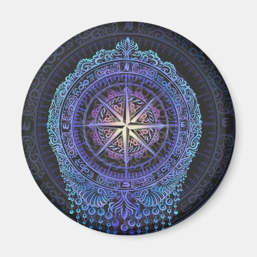 Hemels kompas Mandala Magneet (Voorkant)