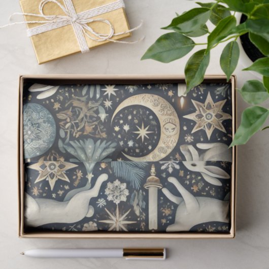 Hemels Konijn Winter Tissue Paper Tissuepapier (Geschenk)