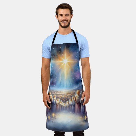 Hemels koor onder de ster van Bethlehem Schort (Gedragen)