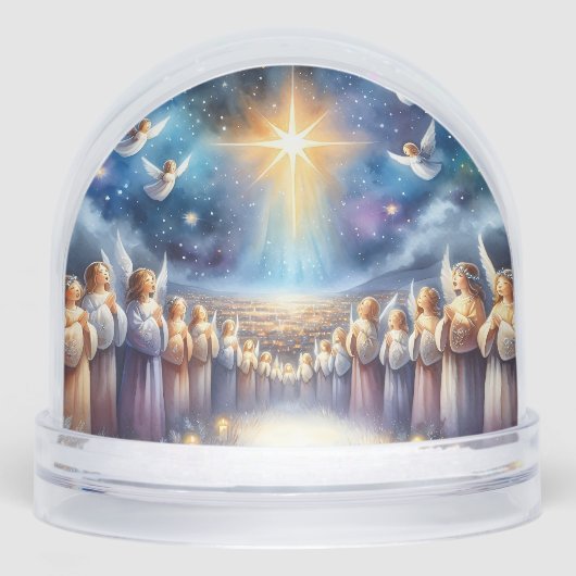 Hemels koor onder de ster van Bethlehem Sneeuwbol (Voorkant)