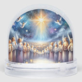 Hemels koor onder de ster van Bethlehem Sneeuwbol (Achterkant)