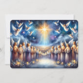 Hemels Koor Onder Ster van Bethlehem Feestdagenkaart (Voorkant)