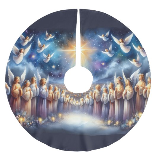 Hemels Koor Onder Ster van Bethlehem Kerstboom Rok (Voorkant)