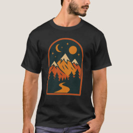 Hemels Landschap Heren Donkere T-Shirt