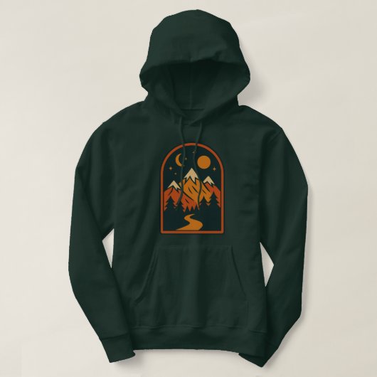 Hemels Landschap Heren Motorkap Sweater (Design voorkant)