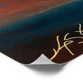 Hemels landschap op zee poster (Hoek)