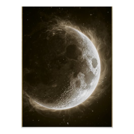 Hemels lichaam l -- Maan wandkunst Perfect Poster (Voorkant)