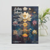Hemels Licht | Lotus Bloem Ontwerp Kaart (Staand voorkant)