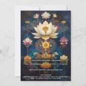 Hemels Licht | Lotus Bloem Ontwerp Kaart (Achterkant)