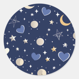hemels liefdesverhaal ronde sticker