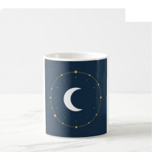 Hemels lijnkunst mok - Indigo & Goud