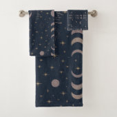 Hemels Maanpatroon | Kosmische Aangepaste Dames Bad Handdoek (Insitu)