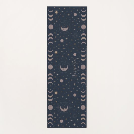 Hemels Maanpatroon | Kosmische Aangepaste Dames  Yogamat (Voorkant)