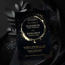 Hemels Maanziek Elegant Gouden Trouwfeest