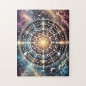 Hemels Mandala Astrologie Kosmische Dierenriem Mag Legpuzzel (Verticaal)