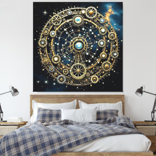 Hemels mechanisme Kosmische Kunst Canvas Afdruk