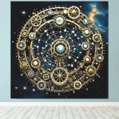Hemels mechanisme Kosmische Kunst Canvas Afdruk (Insitu (Houten vloer))
