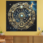 Hemels mechanisme Kosmische Kunst Canvas Afdruk (Insitu (Woonkamer))