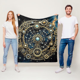 Hemels mechanisme Kosmische Kunst Fleece Deken