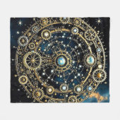 Hemels mechanisme Kosmische Kunst Fleece Deken (Voorkant (Horizontaal))