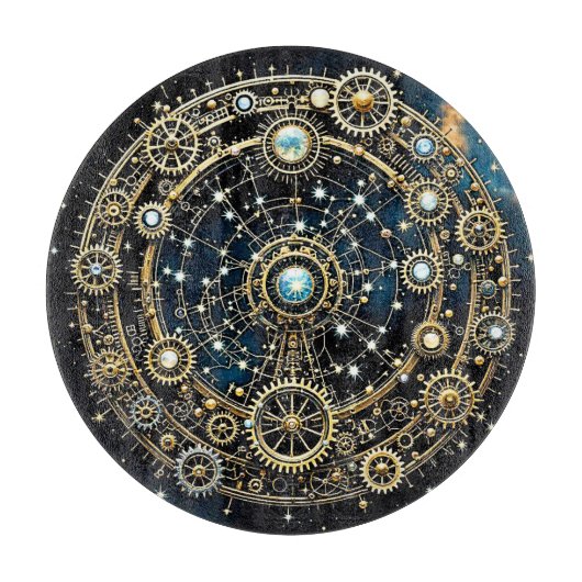 Hemels mechanisme Kosmische Kunst Snijplank (Voorkant)