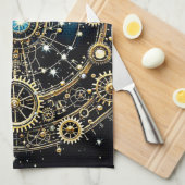 Hemels mechanisme Kosmische Kunst Theedoek (Quarter Fold)