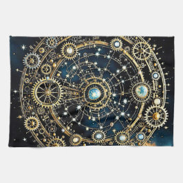 Hemels mechanisme Kosmische Kunst Theedoek