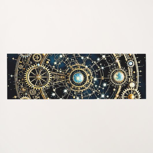 Hemels mechanisme Kosmische Kunst Yogamat (Achterkant (horizontaal))