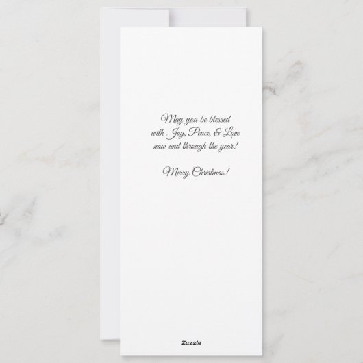 Hemels meisje engel met rozenkrans 2019 kalender feestdagenkaart (Achterkant)