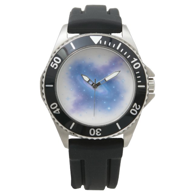 Hemels Melkwegsterrenstelsel Klok – Kosmische Ruim Horloge (Voorkant)