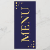 Hemels Minimalistisch Trouwmenu Menu (Achterkant)