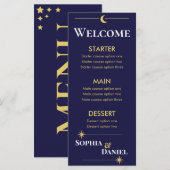 Hemels Minimalistisch Trouwmenu Menu (Voorkant / Achterkant)