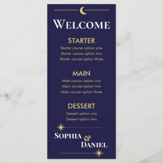 Hemels Minimalistisch Trouwmenu Menu