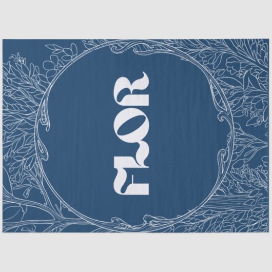 Hemels Nachtelijk Bloemist Tissuepapier (Voorkant)