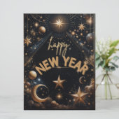 Hemels Nieuwjaarsfeest Feestdagenkaart (Staand voorkant)