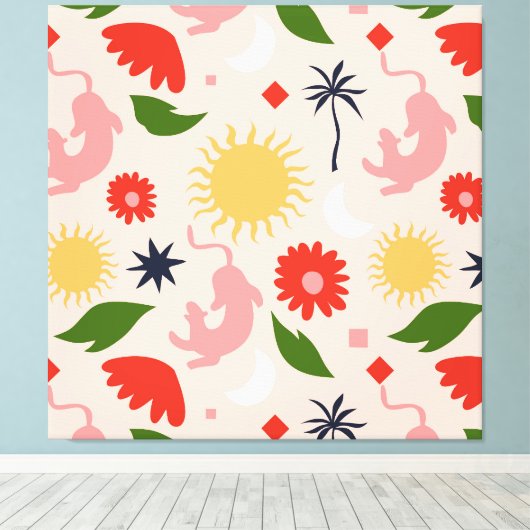 hemels Oerwoud Canvas Afdruk (Insitu (Houten vloer))