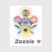 Hemels Oog Bloemig Symbool Kunst Sticker (Vel)