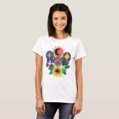 Hemels Oog Bloemig Symbool Kunst T-shirt (Voorkant volledig)